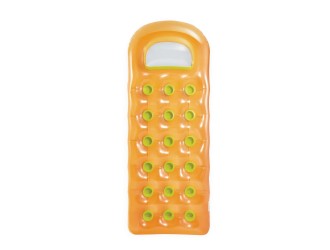 Saltea gonflabila pentru apa cu fereastra transparenta, 188x71 cm, max. 100 kg, Portocaliu, Intex (59895)