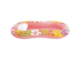 Intex Saltea gonflabila tip sezlong, cu perna, Tropical Oasis, 206x122 cm, max. 100 kg, cod 57803, roz