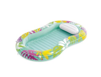 Intex Saltea gonflabila tip sezlong, cu perna, Tropical Oasis, 206x122 cm, max. 100 kg, cod 57803, verde menta