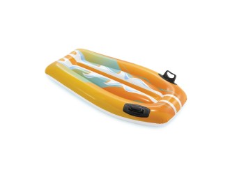 Pluta gonflabila Joy Rider cu manere, 112x62 cm, max. 40 kg, Portocaliu, 6+ ani, Intex 58165