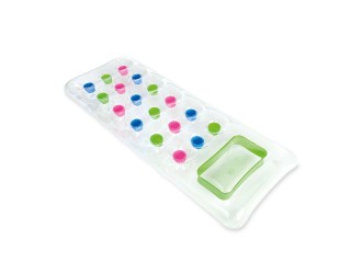 Saltea gonflabila pentru apa cu fereastra transparenta, 188x71 cm, max. 100 kg, Verde, Intex 59894