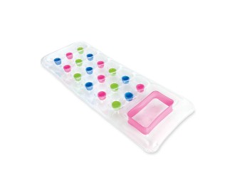  Saltea gonflabila pentru apa cu fereastra transparenta, 188x71 cm, max. 100 kg, Roz, Intex 59894