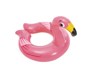 Colac gonflabil de inot cu design animal, Flamingo, 3-6 ani, Intex 59220