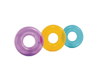 Colac gonflabil de inot transparent 76 cm, max. 40 kg, Galben, 8+ ani 59260