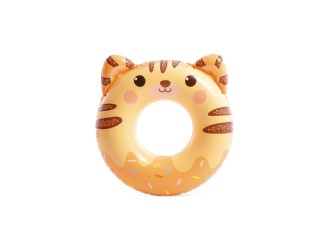 Colac gonflabil de inot cu design animal 76 cm, max. 40 kg, Tigru, 8+ ani, Intex 59266