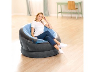 Fotoliu gonflabil Empire, 112x109x69 cm, Albastru, Intex 68582