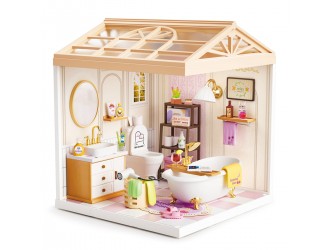 Set de constructie Mini House – seria Interior Mini Baie cu lumina