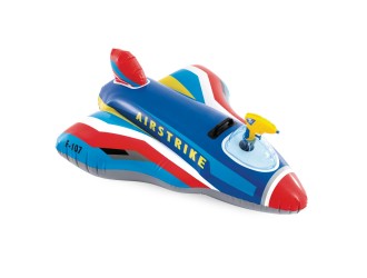 Pluta gonflabila Avion cu pistol cu apa, 117x104 cm, max. 40 kg, 3+ ani, albastra, Intex 57531