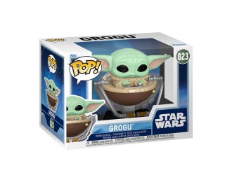  Figurina de colectie Funko POP! Movies: Star Wars – The Mandalorian in carucior #823