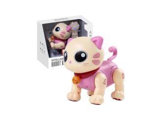 Jucarie Robot Pisica ROZ Interactiva cu RC, 17cm, ZJA346111