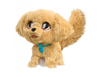 Catelus interactiv de plus Retriever auriu cu lesa, 19 cm, Furreal seria Wag-a-Lots