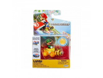 Masinuta Super Mario Coin Racers Wave 1, mecanism cu moneda, 6 cm, 3 ani+ -Luigi