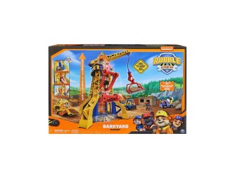 Set de joaca Rubble & Crew Barkyard Playset, macara mare cu lumini si sunete, vehicule si accesorii, 3+ 48622