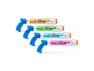 Pistol cu apa X-Shot Small Tube Soaker, albastru, cu pompa, raza pana la 8 m, 6+ 02352