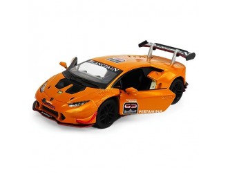 Macheta auto metalica Kinsmart Lamborghini Huracan STO Portocaliu, Scara 1:36