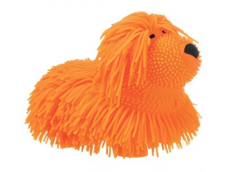 Jucarie antistres squishy catel cu lumina Unikatoy SQUIZI, caine portocaliu 25589