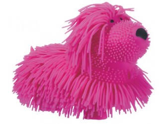 Jucarie antistres squishy catel cu lumina Unikatoy SQUIZI, caine roz 25589