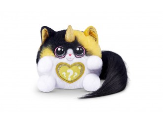Jucarie de plus surpriza Rainbocorns Kittycorn Munchkin S9, coada neagra, de colectie, 3+ 03354