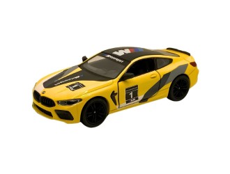 Macheta auto metalica Kinsmart BMW M8 Competition Coupe Galben, Scara 1:36