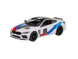 Macheta auto metalica Kinsmart BMW M8 Competition Coupe Alb, Scara 1:36