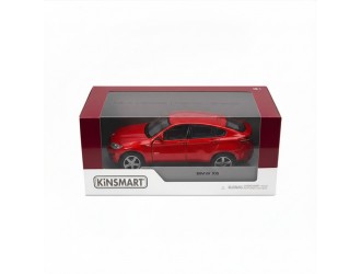 Macheta auto metalica Kinsmart BMW X6 Rosu, Scara 1:36