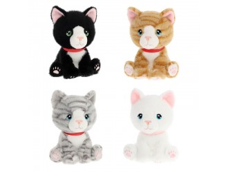 Jucarie de plus Keel Toys Keeleco Kitty Love Pisica White Alb 14 cm