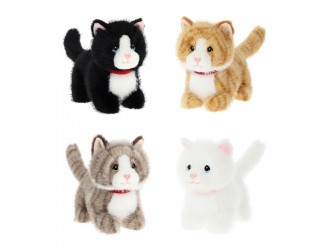 Jucarie de plus Keel Toys Keeleco Patchfoot Kitty Love Pisica Black Negru 18 cm