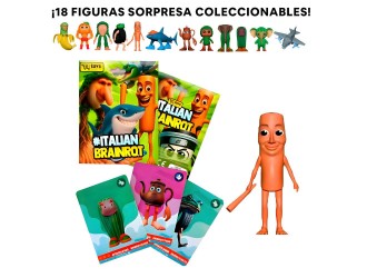Figurina surpriza Italian Brainrot, Plic cu Personaj Asortat si 3 Carduri de Colectie,  Blind Box, Model Mystery +3 ani