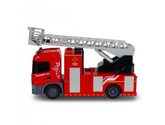 Macheta Camion Pompieri Big Truck–Scania, TechnoDrive, cu sunete, lumini si functie apa, 38 cm