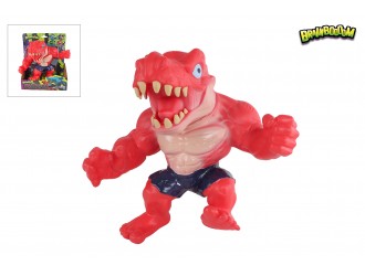 Jucarie antistres Brainboooom T-Rex Predator extensibil, 22 cm, elastic si deformabil, Rosu