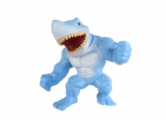 Jucarie antistres Brainboooom Monstru Predator extensibil, 15 cm, elastic si deformabil, Rechin Albastru
