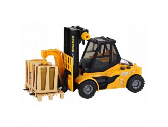 Stivuitor galben cu frictiune, sunete si lumini, JSTOYS, ZJA345710