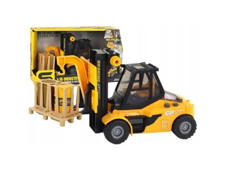 Stivuitor galben cu frictiune, sunete si lumini, JSTOYS, ZJA345710