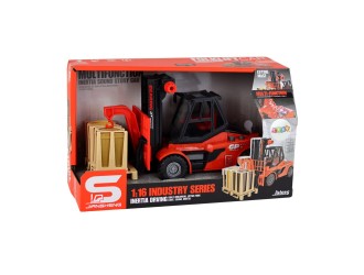 Stivuitor rosu cu frictiune, sunete si lumini, JSTOYS, ZJA345712