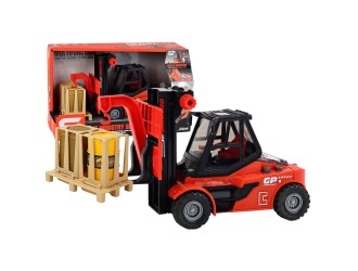 Stivuitor rosu cu frictiune, sunete si lumini, JSTOYS, ZJA345712
