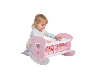 Patuc-Leagan pentru papusi din lemn alb-roz ZJA359675