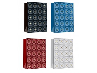 Punga pentru cadou hartie Placi 30x12x41,5 cm diverse culori, ZJA412585