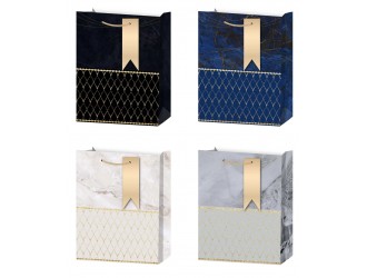 Punga pentru cadou hartie Stil clasic 30x12x41,5 cm diverse culori, ZJA412590