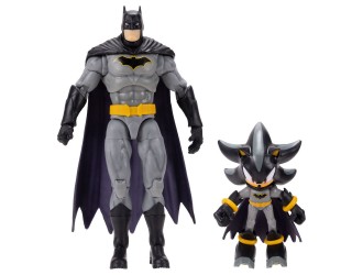 Figurina de colectie Sonic the Hedgehog x DC Comics Batman & Shadow, 15 cm + 7 cm, Jakks Pacific