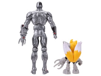 Figurina de colectie Sonic the Hedgehog x DC Comics Cyborg & Tails, 15 cm + 7 cm, Jakks Pacific