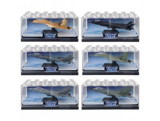 Macheta Avion Militar in cutie de plastic 1:64 TechnoDrive, model aleator