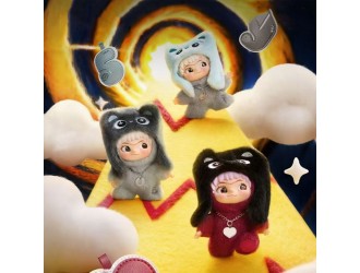 Figurina de colectie pufoasa breloc Wakuku POP TOP Letsvan seria–Numere norocoase