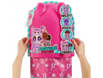 Papusa L.O.L. Surprise! Hoops Cutie cu costum gonflabil de ursulet mov seria Tweens Costume Surprise, Model Aleator