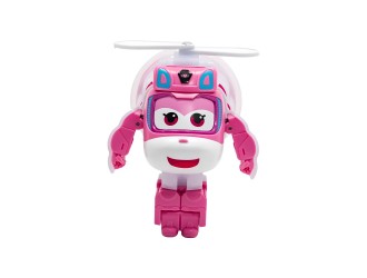 Jucarie Transformabila Super Wings Foodie, Pahar Milkshake 2-in-1, Mini Robot Elicopter Dizzy