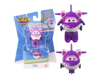 Figurina Transformabila Super Wings Shining Crystal, Avion si Robot, 13 cm