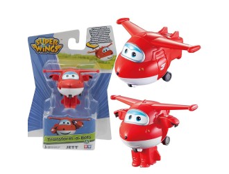 Figurina Transformabila Super Wings Jett, Avion si Robot, 10 cm