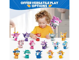 Figurina Transformabila Super Wings Dizzy, Avion si Robot, 10 cm