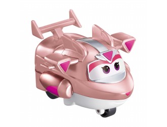 Figurina Transformabila Super Wings Golden Girl, Avion si Robot, 5 cm