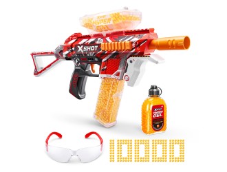 Blaster X-Shot Hyper Gel Trace Fire ZURU, cu 10.000 Gellets, Ochelari de Protectie si Acumulator Reincarcabil, +14 ani
