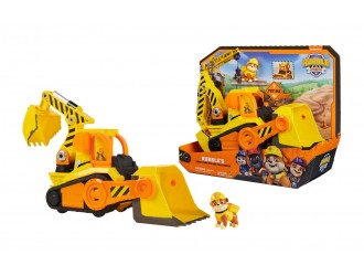 Set de joaca Rubble & Crew, Buldozer Deluxe Rubble cu figurina si vehicul de constructii